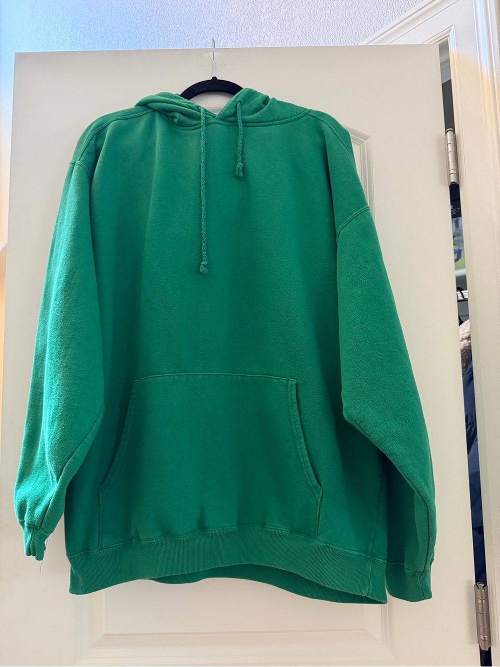 VTG GAP Cotton Blend Kelly Green Hoodie w Pocket. SZ XL. 90’s. Made in Korea